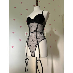 بودي سوت أسود ببيونات مميز 