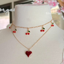 سنسال طبقتين كرز وقلب 