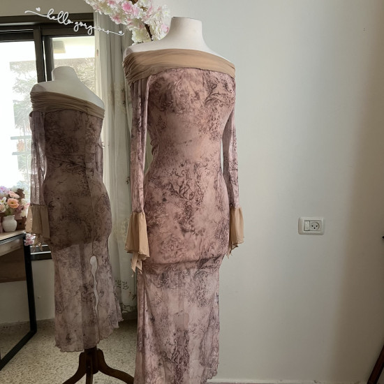 فستان معرق لايكرا