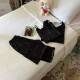 بجامة ٣ قطع سوداء كرز