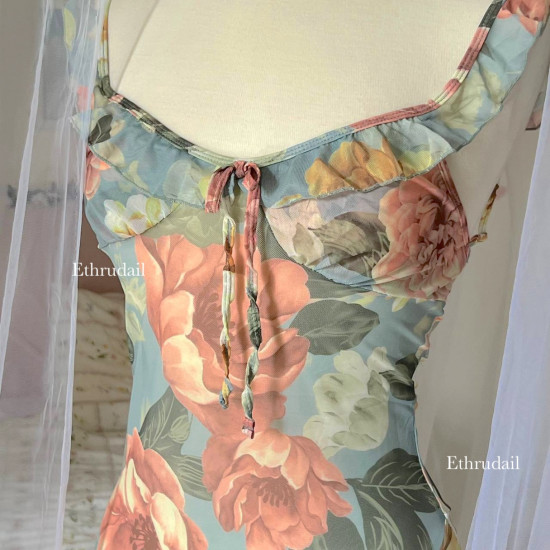 فستان شيفون مورد طويل