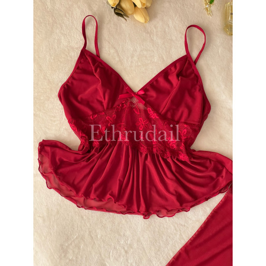 بجامة شيفون أحمر الأكثر طلبًا